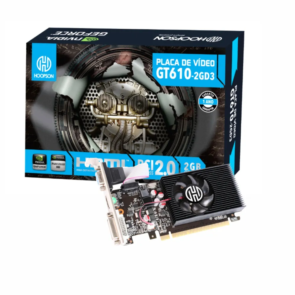 Placa Video Ddr3 2gb Gf Gt610 Hoopson 64bits Gt610-2gd3 - Cod: 4188